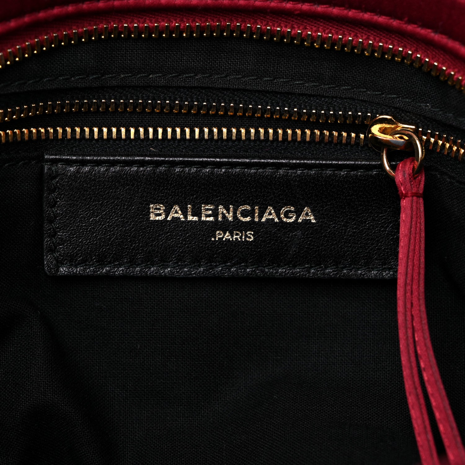 Balenciaga Satin Classic Gold Hardware City Red 6 of 13