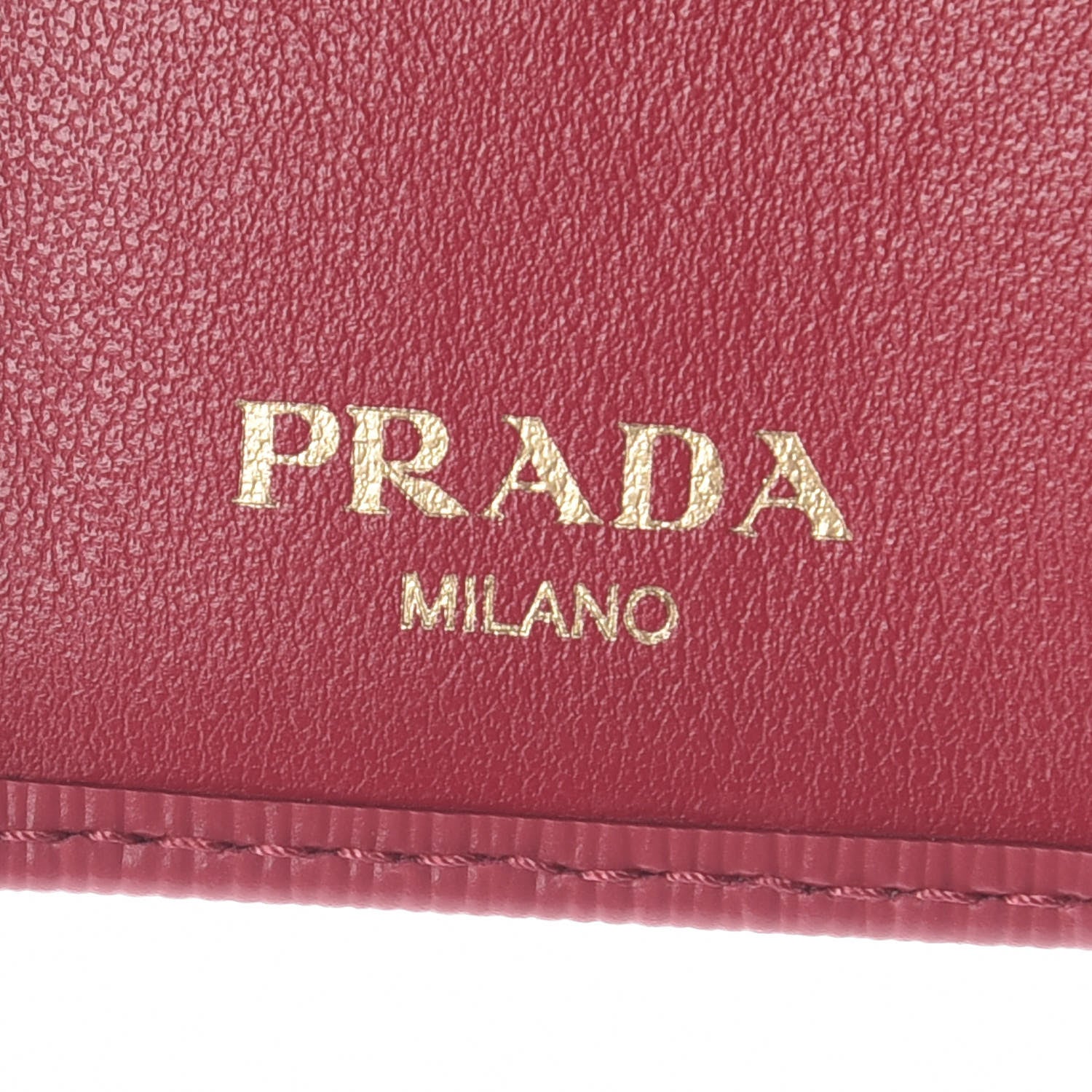 Prada Vitello Move Tri-Fold Compact Wallet Peonia 6 of 8