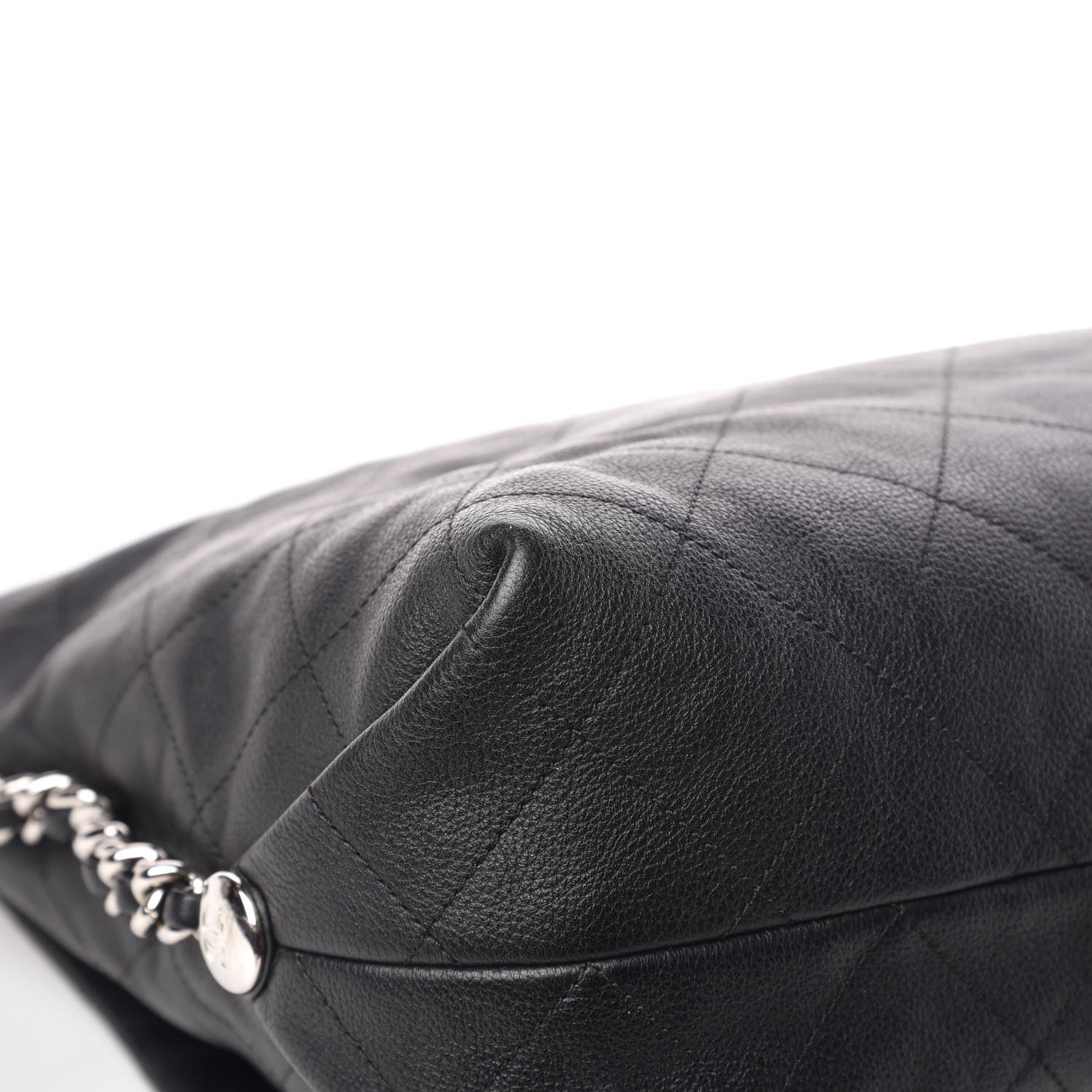 Chanel Grained Calfskin Stitched Large Braided With Style Flap Black 10 of 11