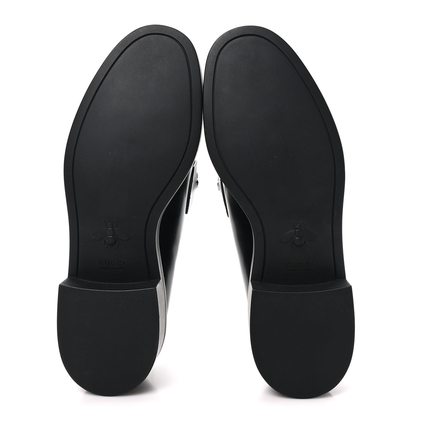 Calfskin Horsebit Womens Lug Sole Loafers 37 Black