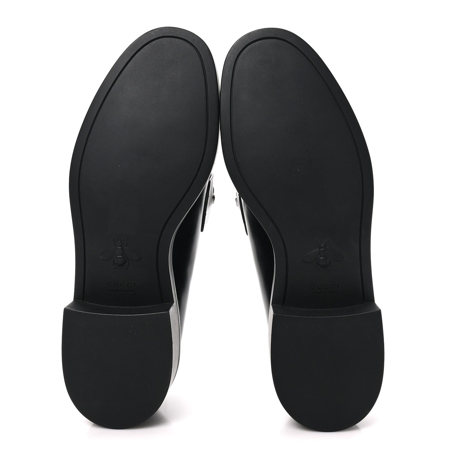 Gucci Calfskin Horsebit Womens Lug Sole Loafers 37 Black 6 of 9