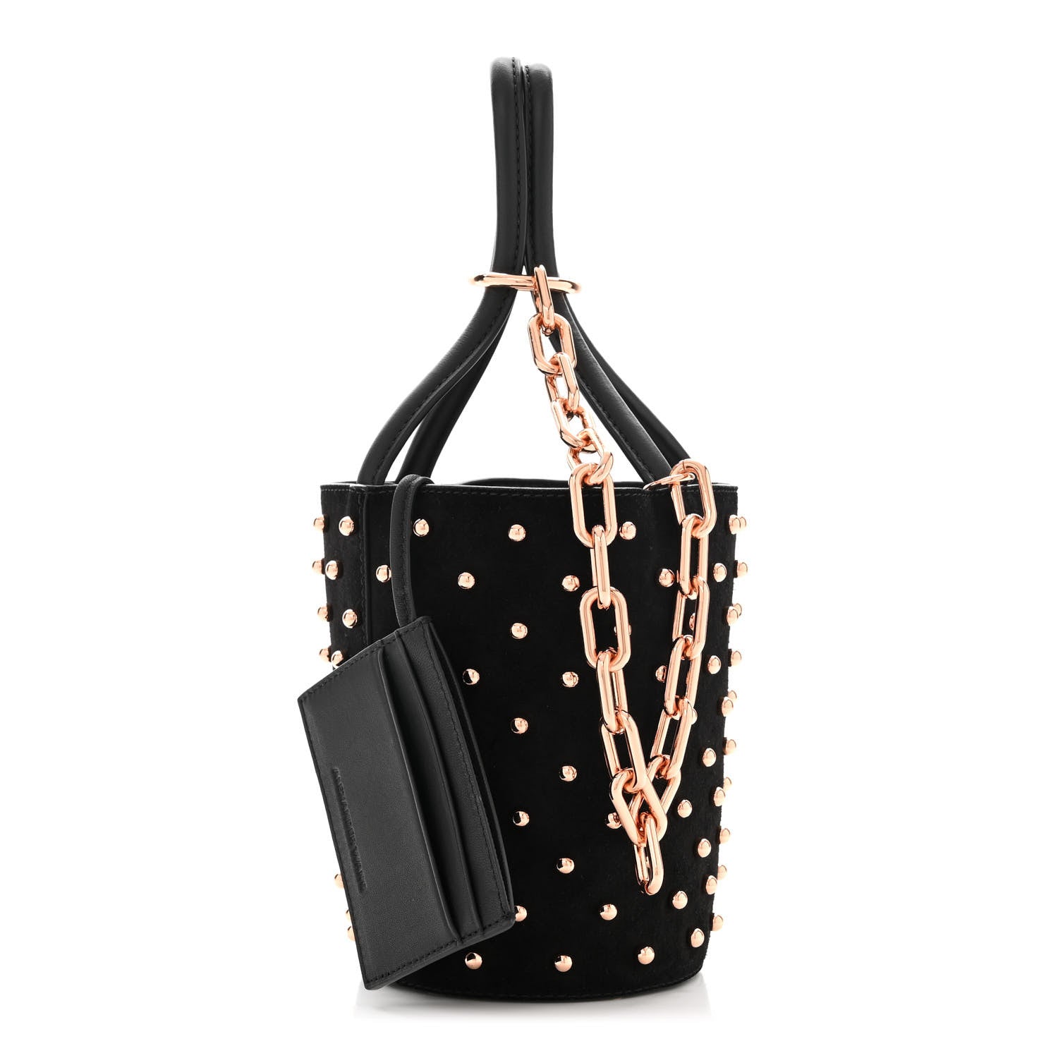 Alexander Wang Suede Calfskin Mini Roxy Bucket Bag Black 1 of 11