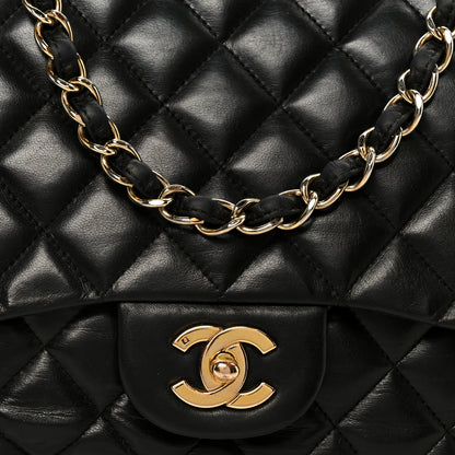 Chanel Lambskin Quilted Jumbo Single Flap Black 9 of 14