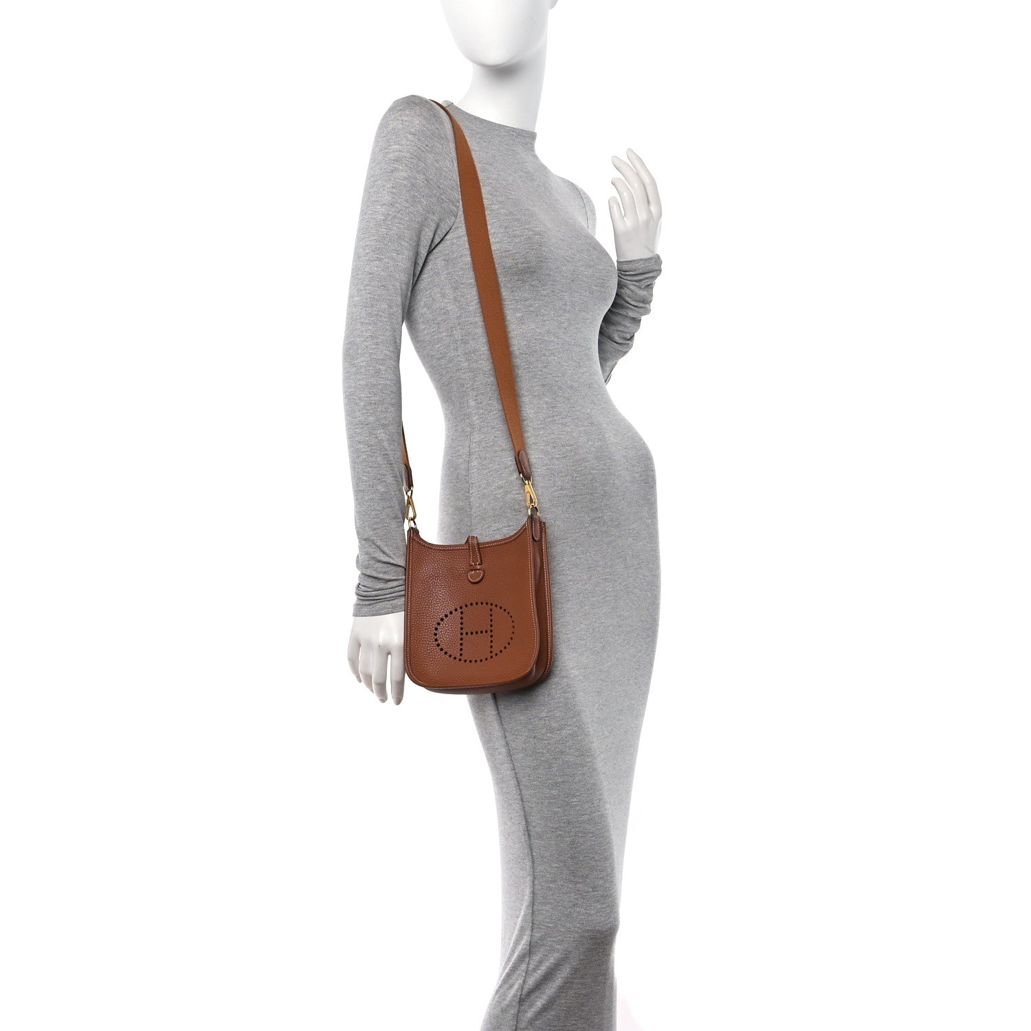 Hermes Taurillon Clemence Evelyne TPM Gold 2 of 11