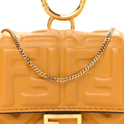 Fendi Nappa Matisse FF Embossed Nano Baguette Charm Zucca 8 of 10