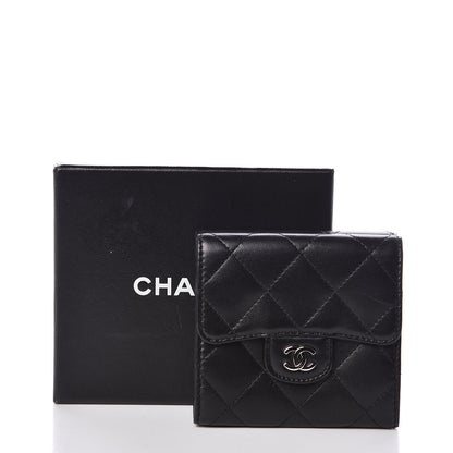 Chanel Lambskin Quilted Double Sided Wallet Black 10 of 10