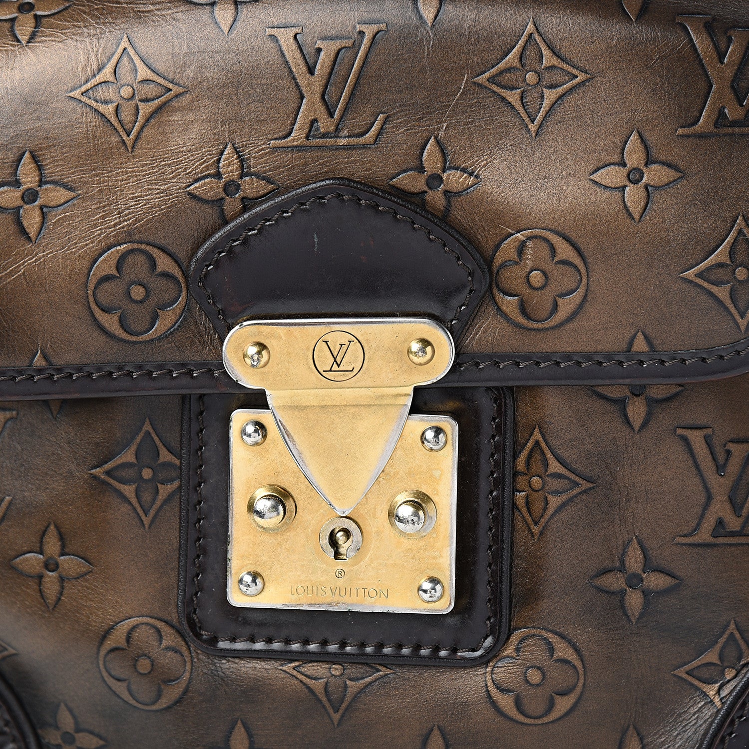 Louis Vuitton Monogram Embossed Sergent PM Bronze 9 of 9