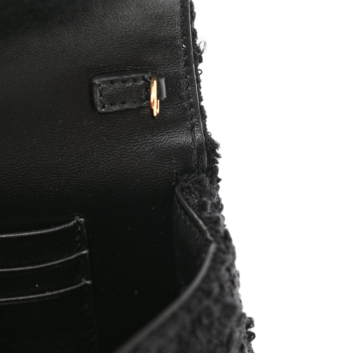 Tweed Lambskin Virtus Mini Chain Bag Black