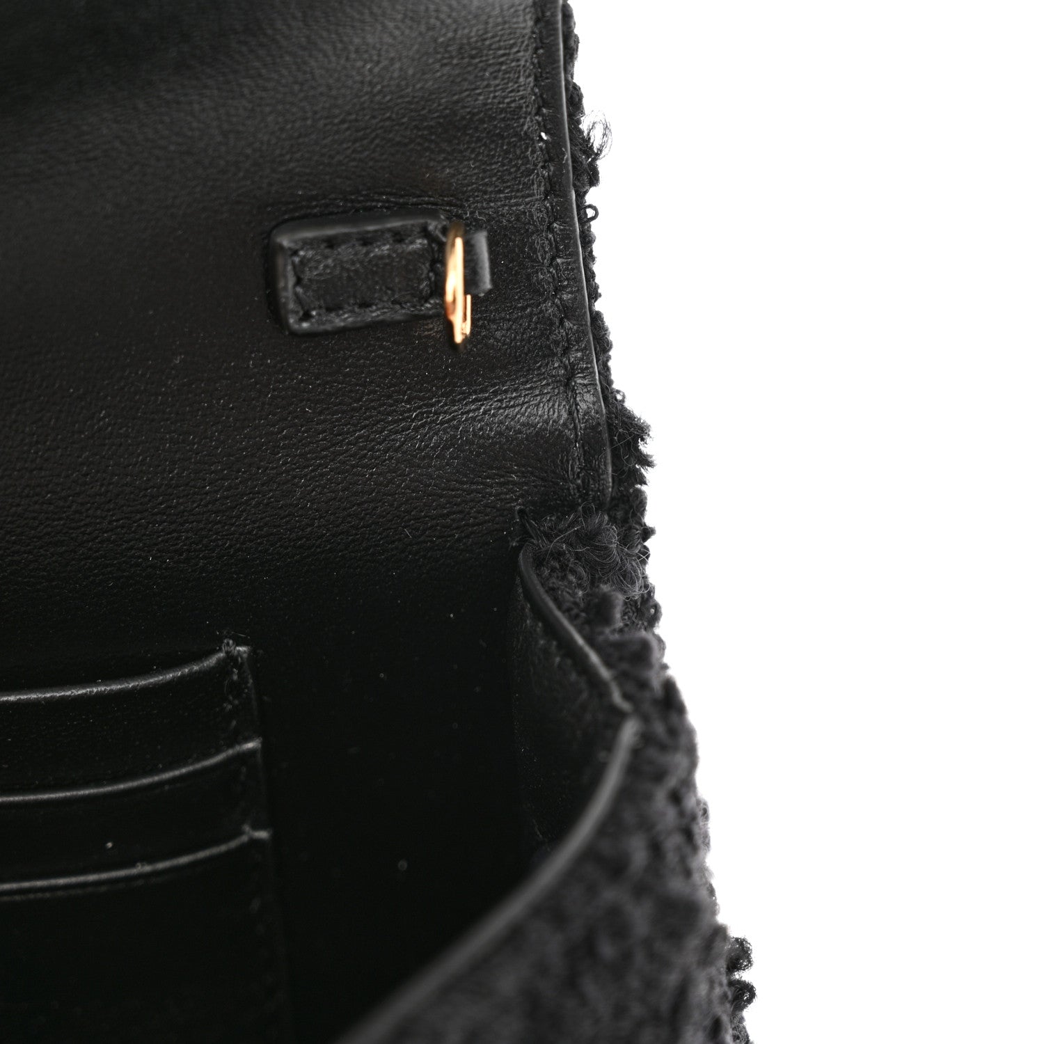 Versace Tweed Lambskin Virtus Mini Chain Bag Black 11 of 11