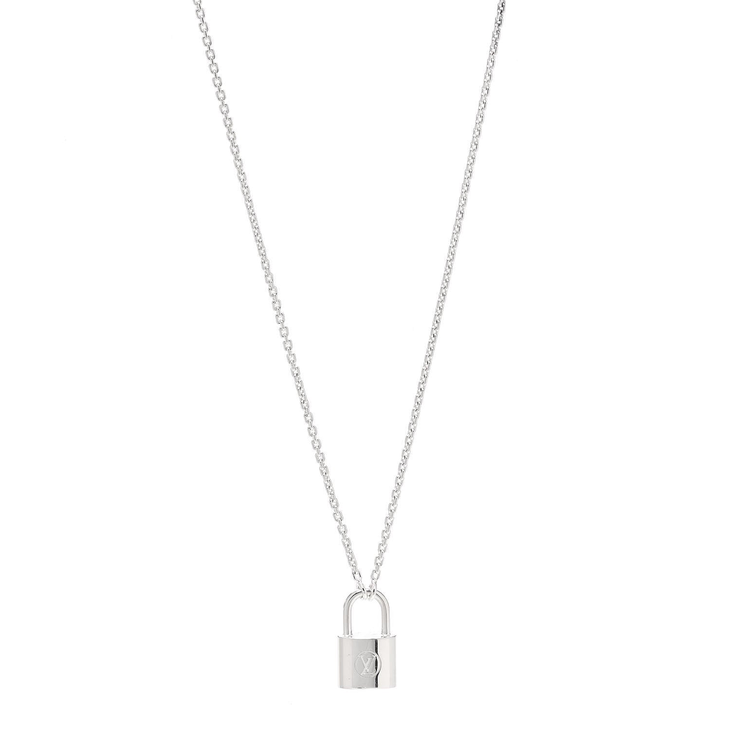 Louis Vuitton Sterling Silver Lockit Necklace 1 of 4