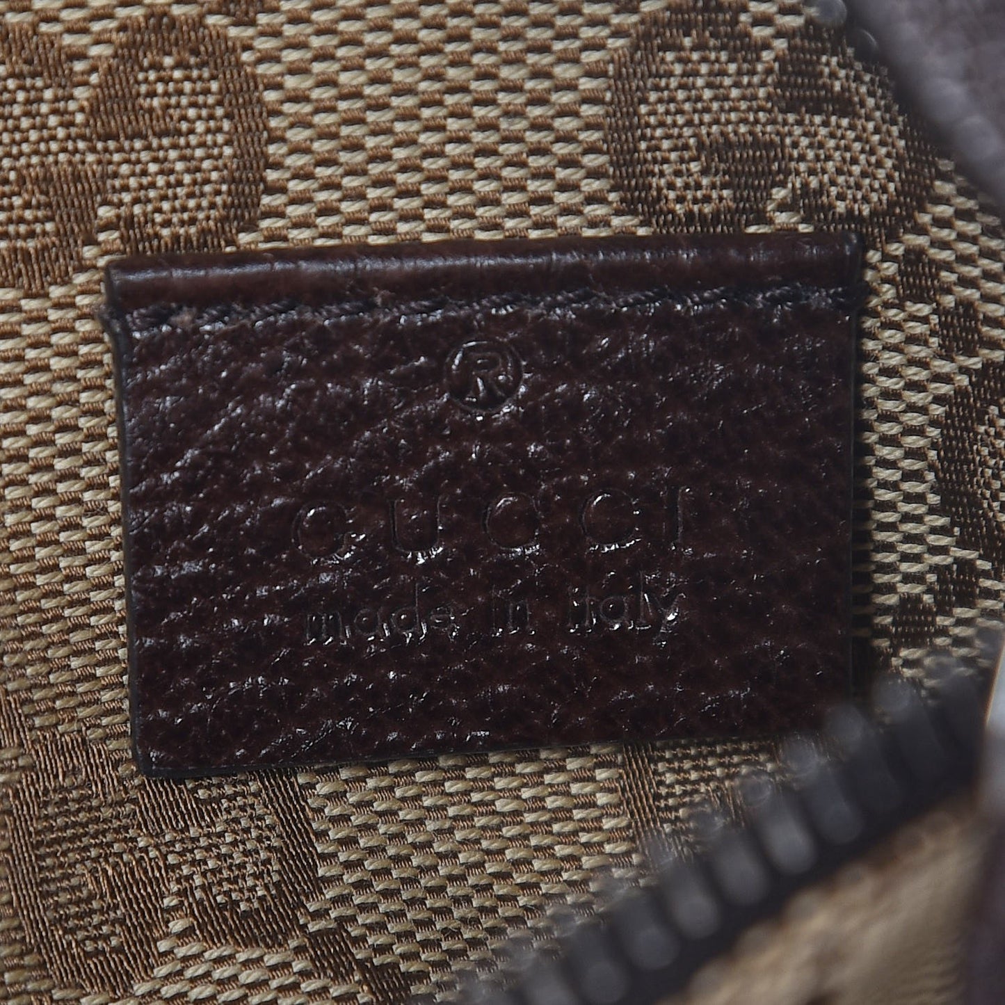 Monogram Web Belt Bag Dark Brown