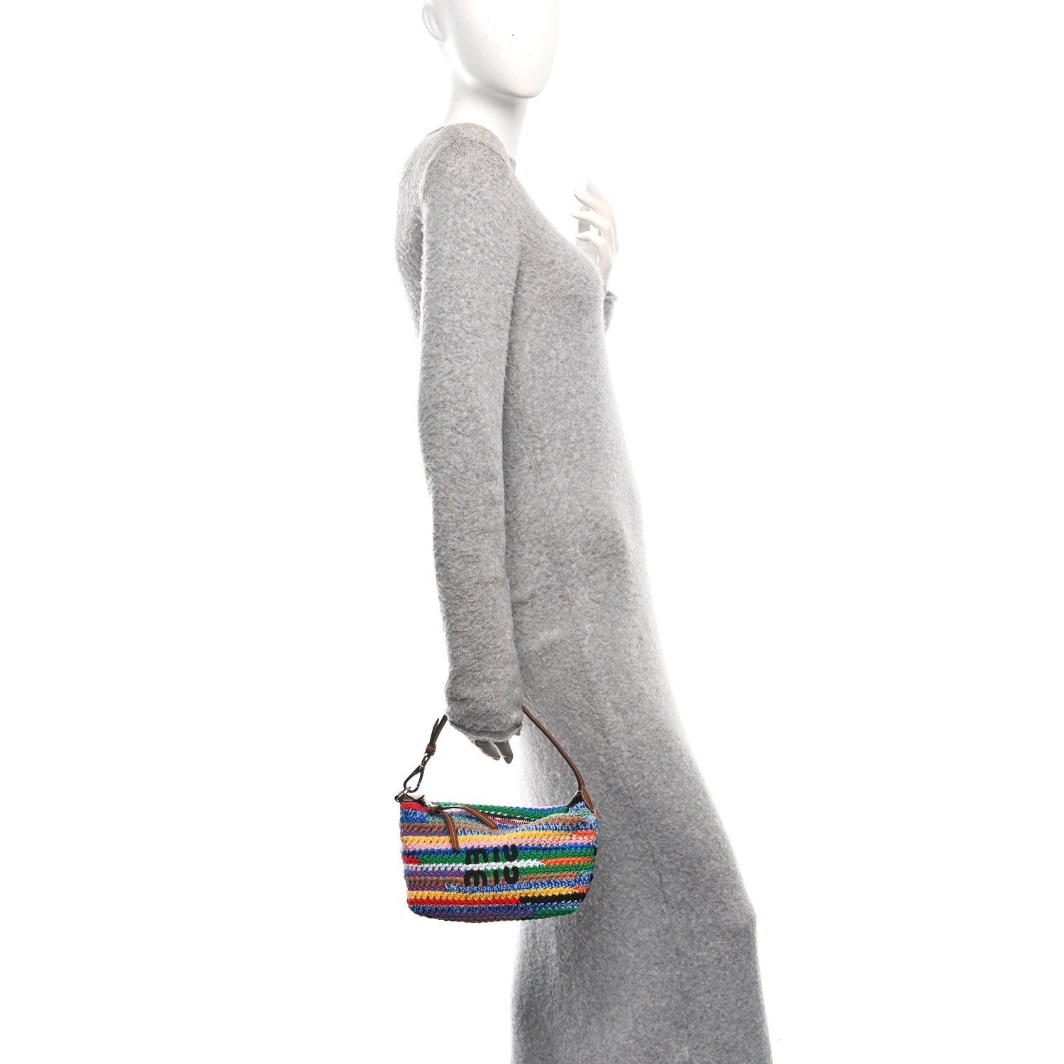 Miu Miu Fabric Crochet Pouch Multicolor 2 of 10