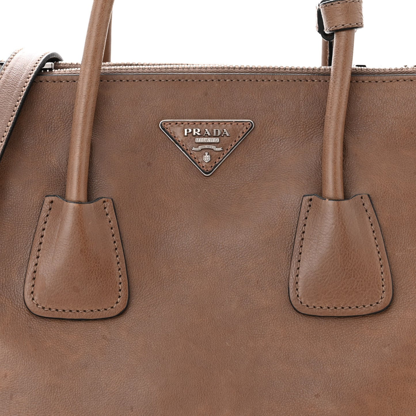Glace Calf Twin Pocket Tote Argilla