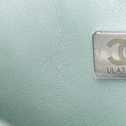 Chanel Iridescent Calfskin Quilted Medium Double Flap Light Blue 8 of 12