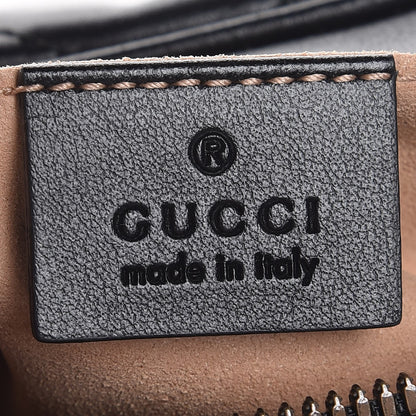 Gucci Calfskin Matelasse Small GG Marmont Chain Shoulder Bag Black 6 of 7