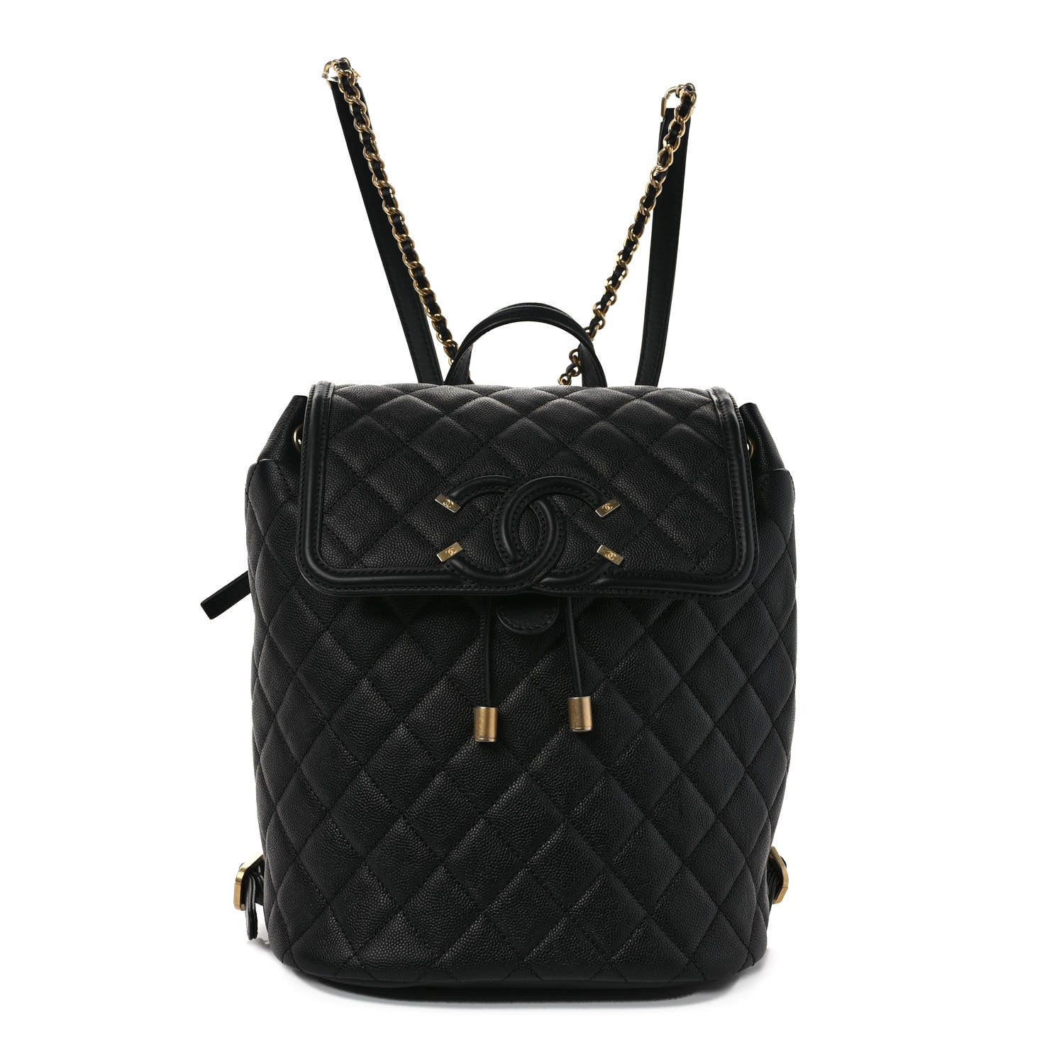 Chanel Caviar Quilted Filigree Backpack Black 1 of 10