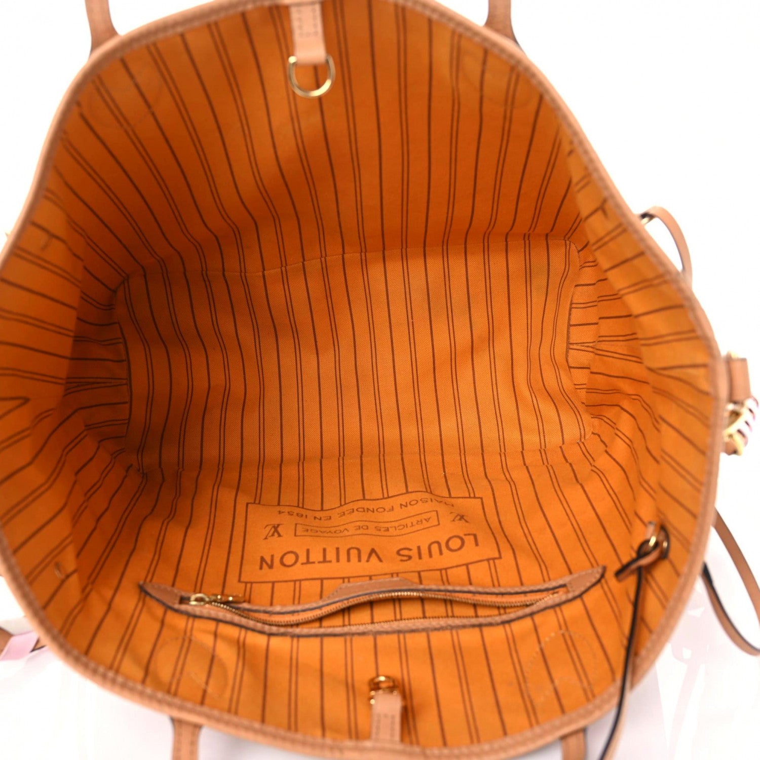 Louis Vuitton Damier Azur Braided Neverfull MM Orange 5 of 27