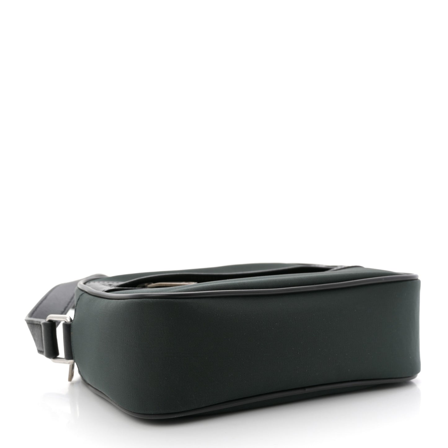 Lambskin Nylon Small Camp Camera Bag Dark Green