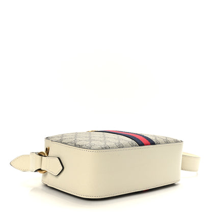 Gucci GG Supreme Monogram Textured Calfskin Web Small Ophidia Camera Bag Beige Ebony Mystic White 4 of 8
