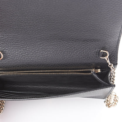 Gucci Dollar Calfskin Medium Betty Chain Wallet Black 4 of 7