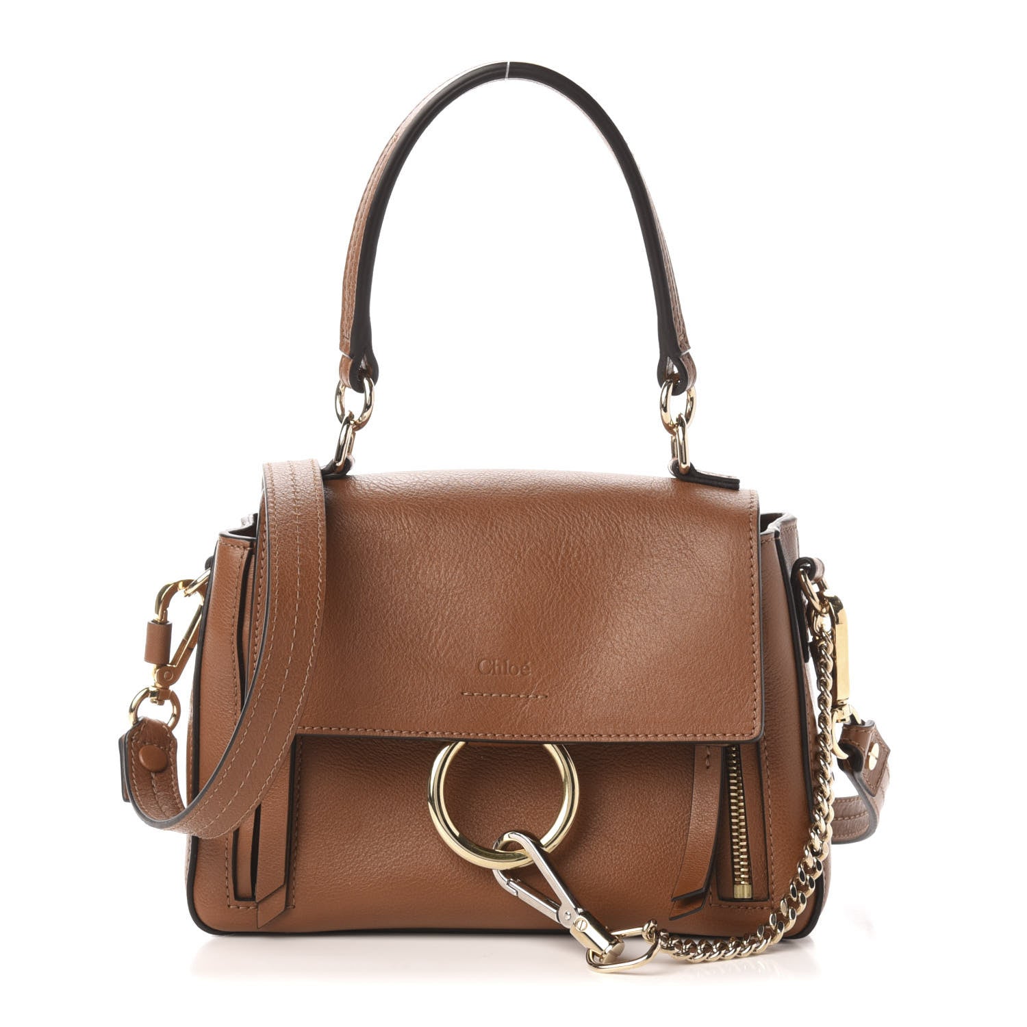 Chloe Calfskin Mini Faye Day Shoulder Bag Tan 1 of 12