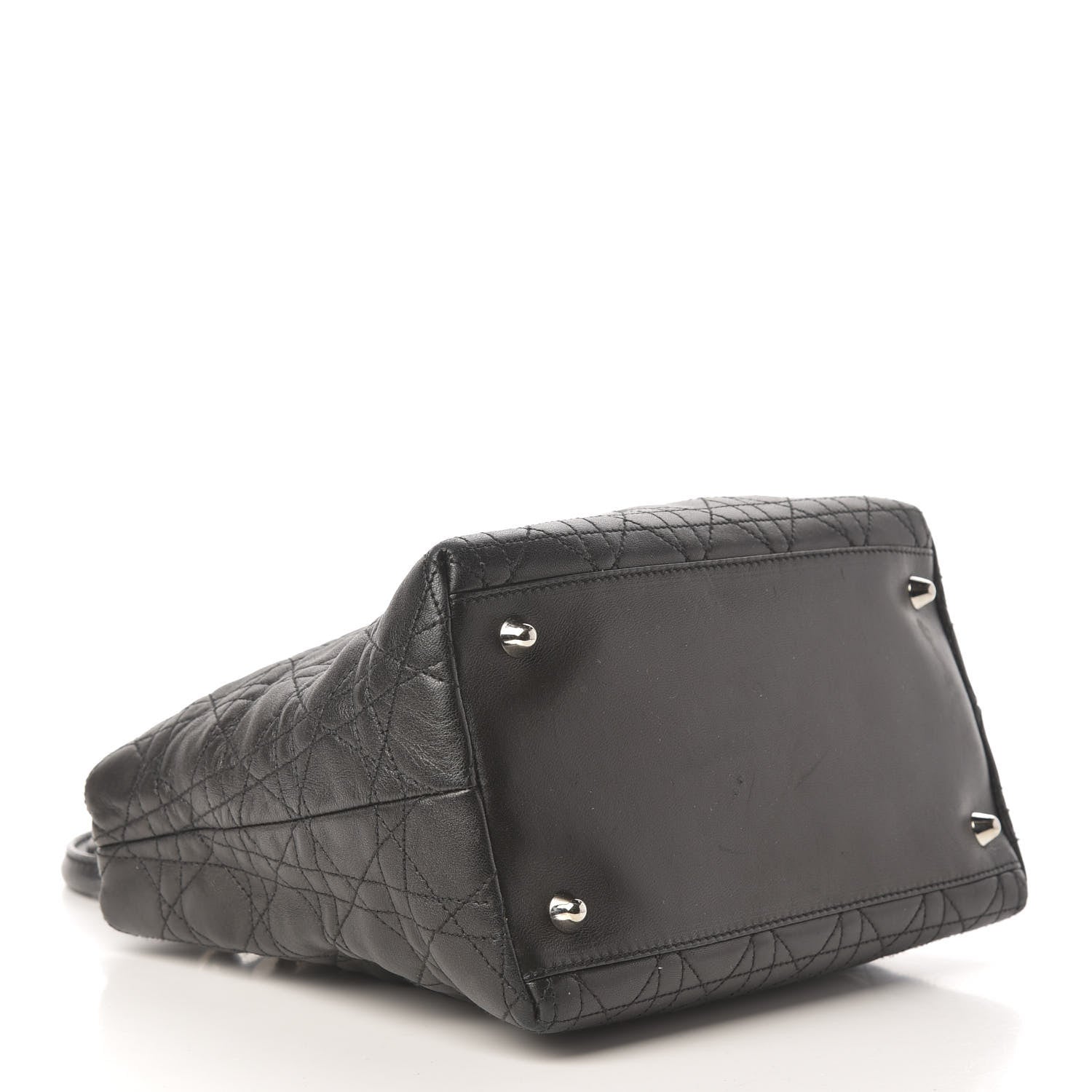 Christian Dior Lambskin Cannage Small Soft Lady Dior Tote Black 3 of 8