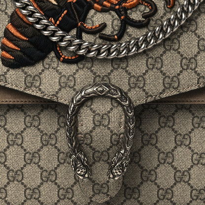 Gucci GG Supreme Monogram Bee Embroidered Medium Dionysus Shoulder Bag Taupe 8 of 8