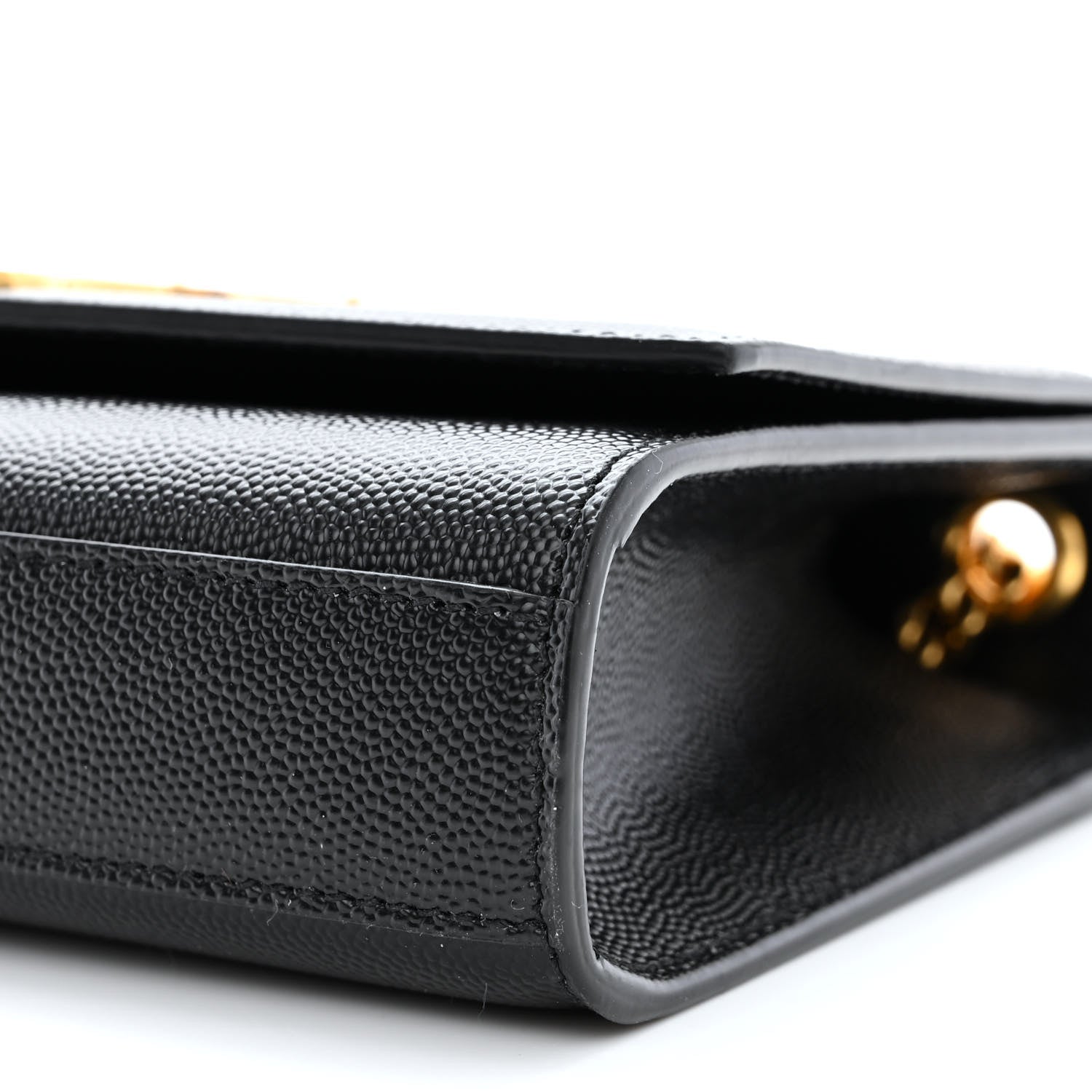 Saint Laurent Grain De Poudre Small Classic Monogram Kate Satchel Black 10 of 12