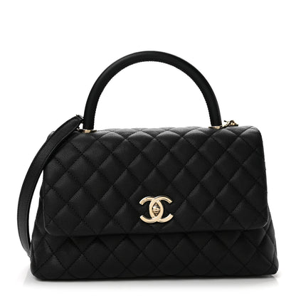 Chanel Caviar Quilted Small Coco Handle Flap Black 1 of 11