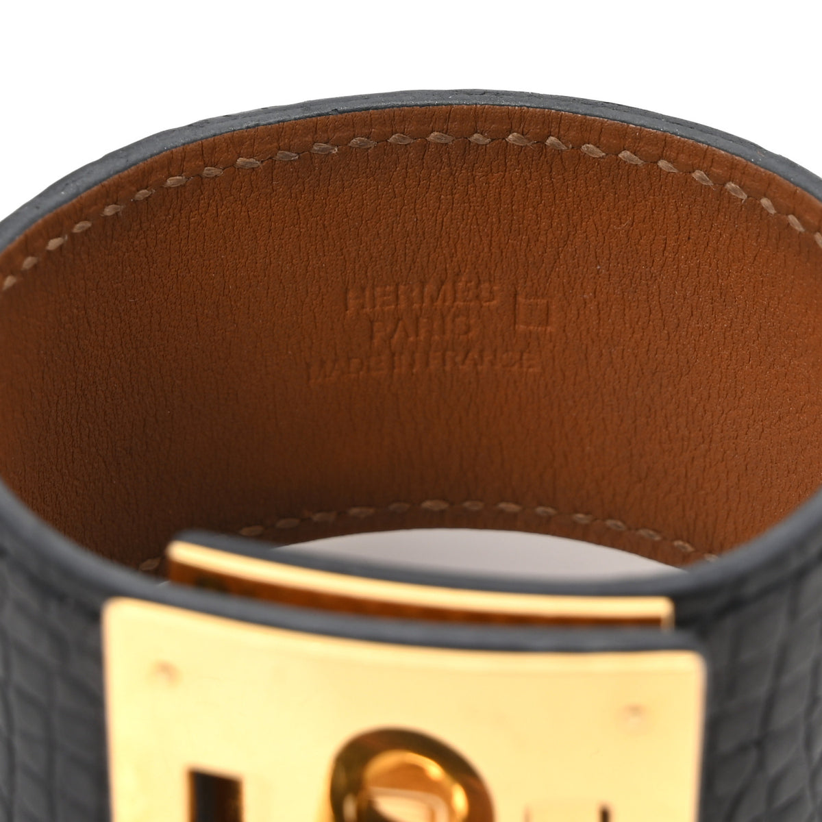 Matte Alligator Kelly Dog Bracelet S Black
