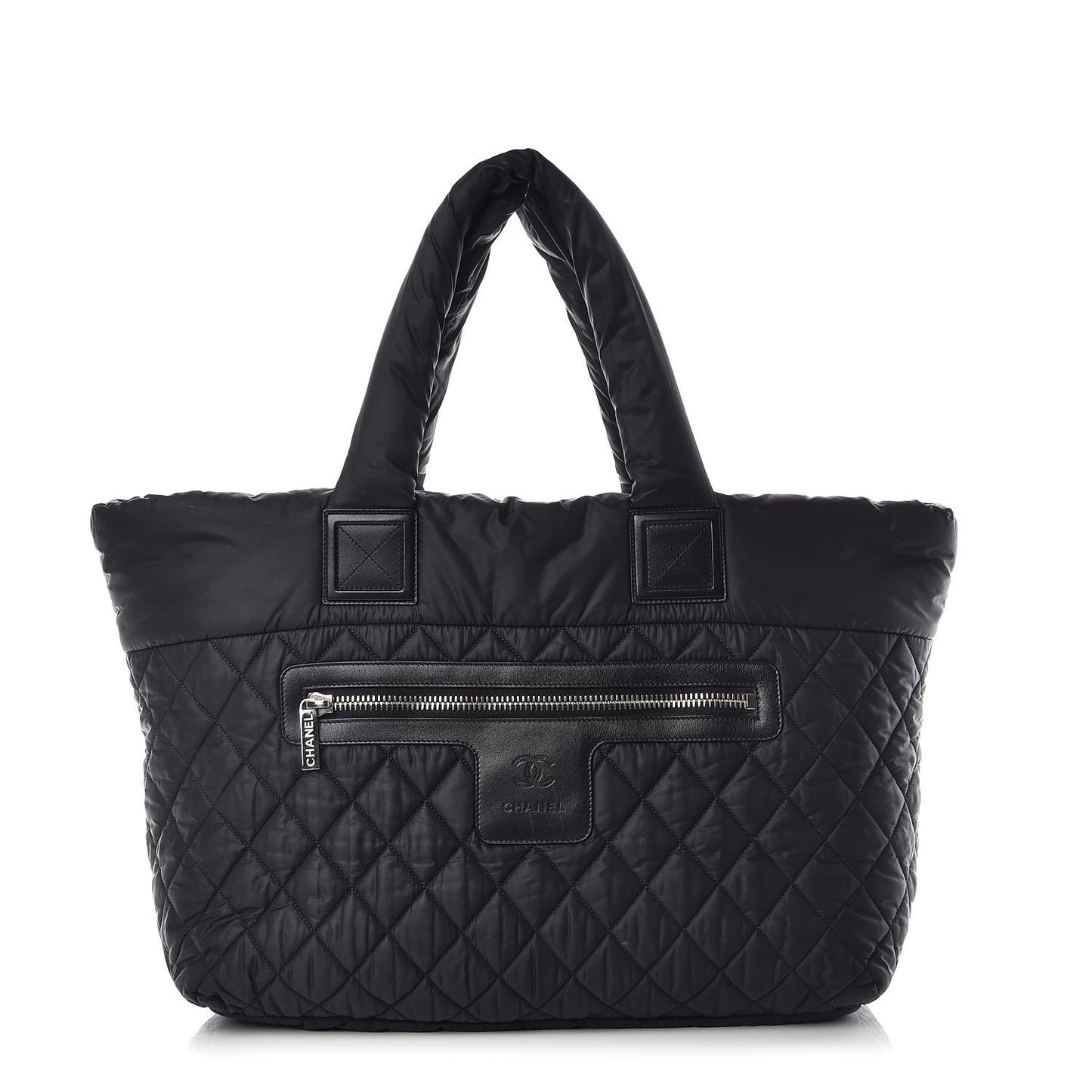 Nylon Quilted Large Coco Cocoon Tote Black