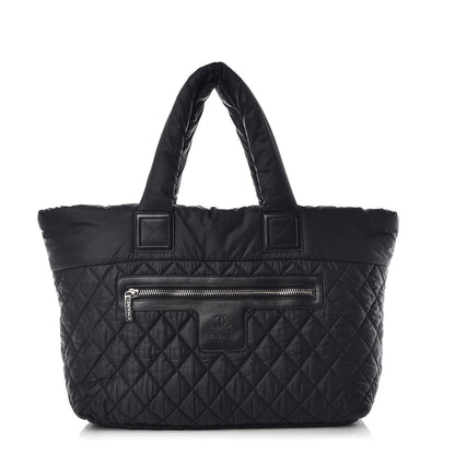Chanel Nylon Quilted Large Coco Cocoon Tote Black 1 of 12
