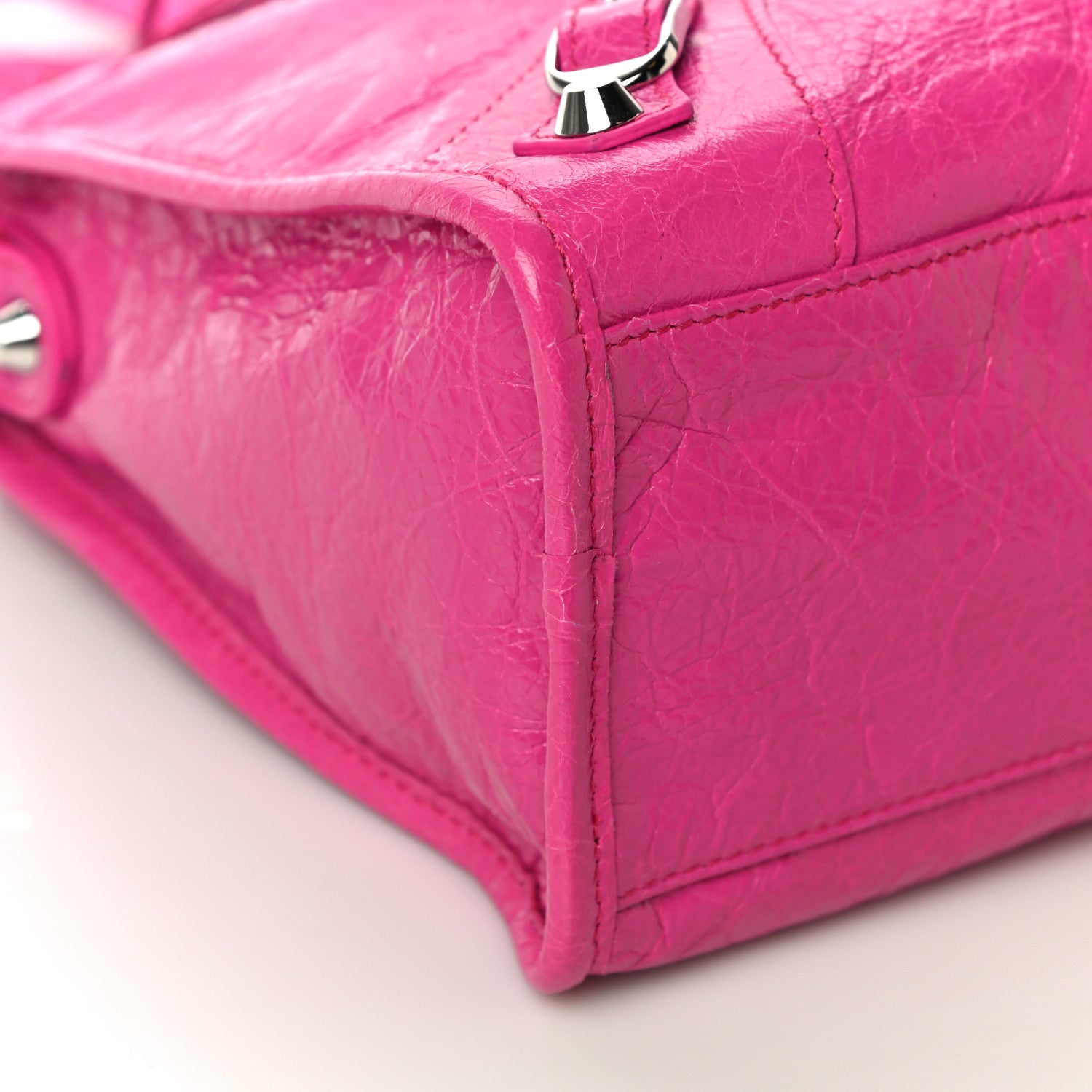 Balenciaga Agneau Classic Silver Hardware S City Fuchsia 4 of 9