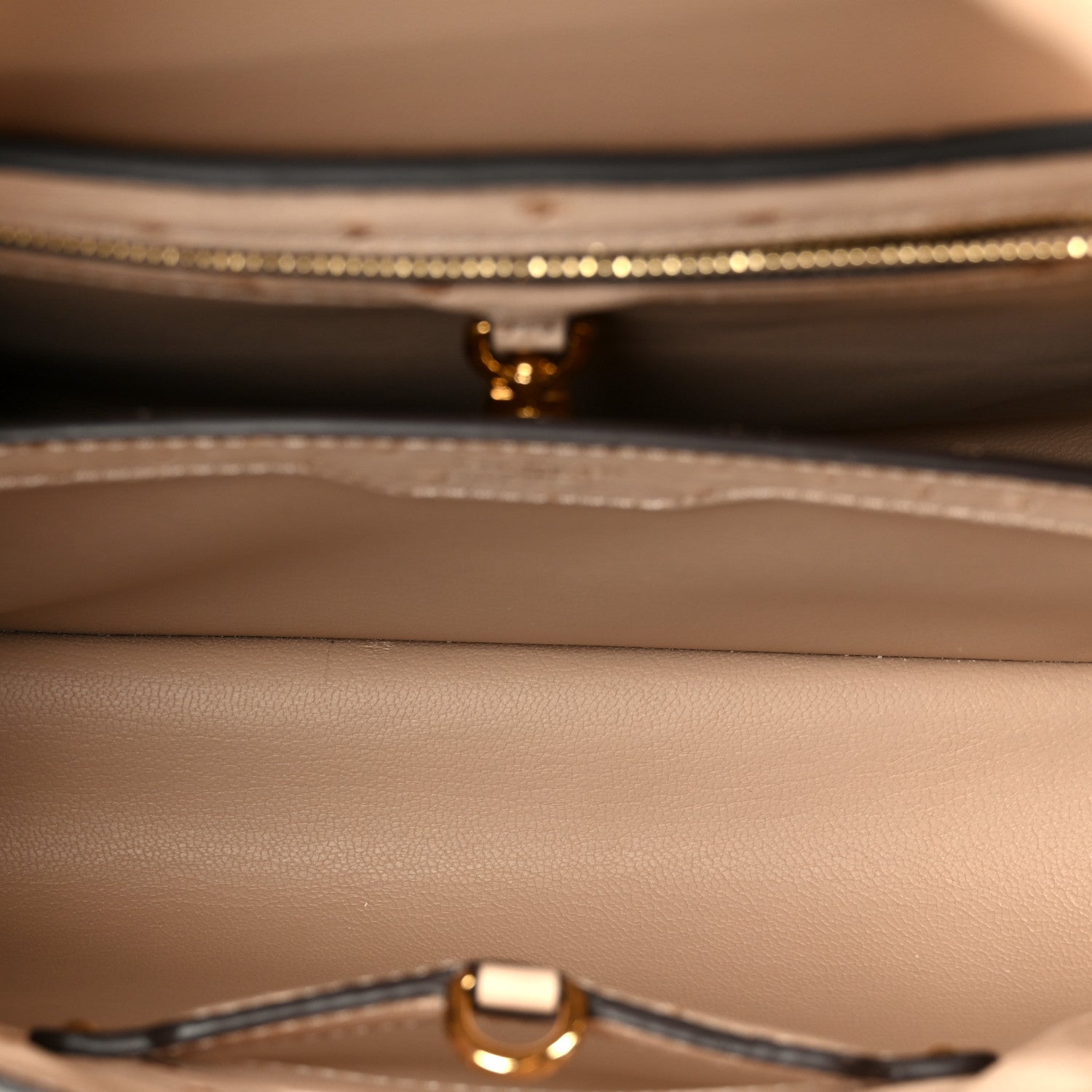 Louis Vuitton Ostrich Capucines PM Rose Champagne 5 of 10