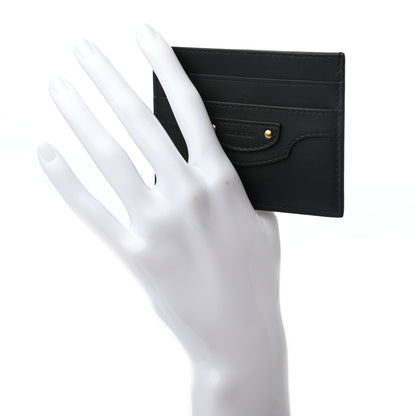 Balenciaga Smooth Calfskin Neo Classic Gold Hardware City Card Case Black 2 of 6