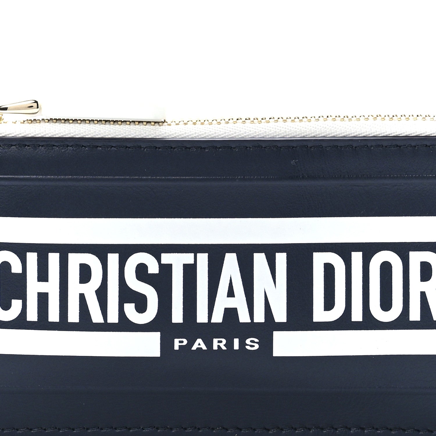 Christian Dior Calfskin Vibe Zip Key Wallet Blue White 7 of 10