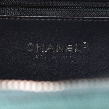 Chanel Iridescent Caviar Quilted Medium CC Filigree Vanity Case Dark Turquoise 6 of 10