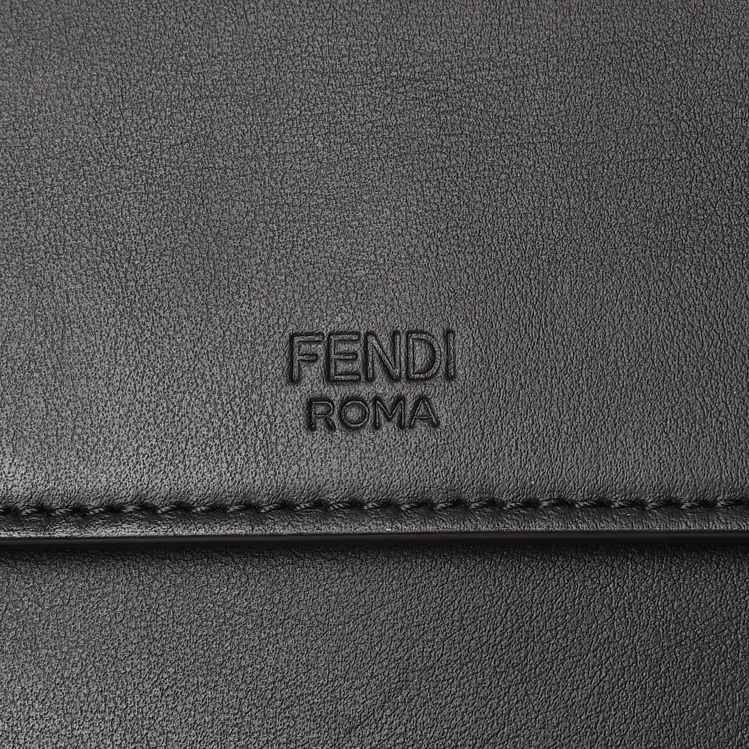 Fendi Vitello Century Opaco F is Fendi Kan I Shoulder Bag Black 7 of 11
