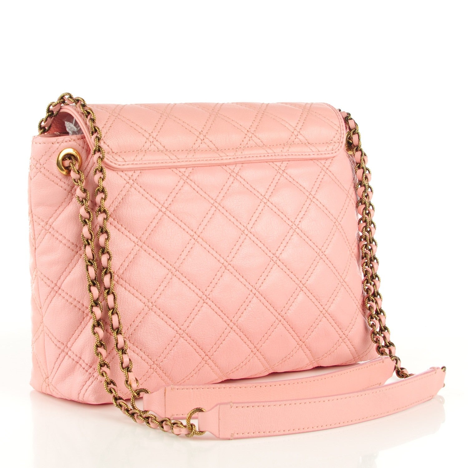 Marc Jacobs Lacquered Lambskin Baroque The Large Single Flap Cherry Blossom 3 of 8