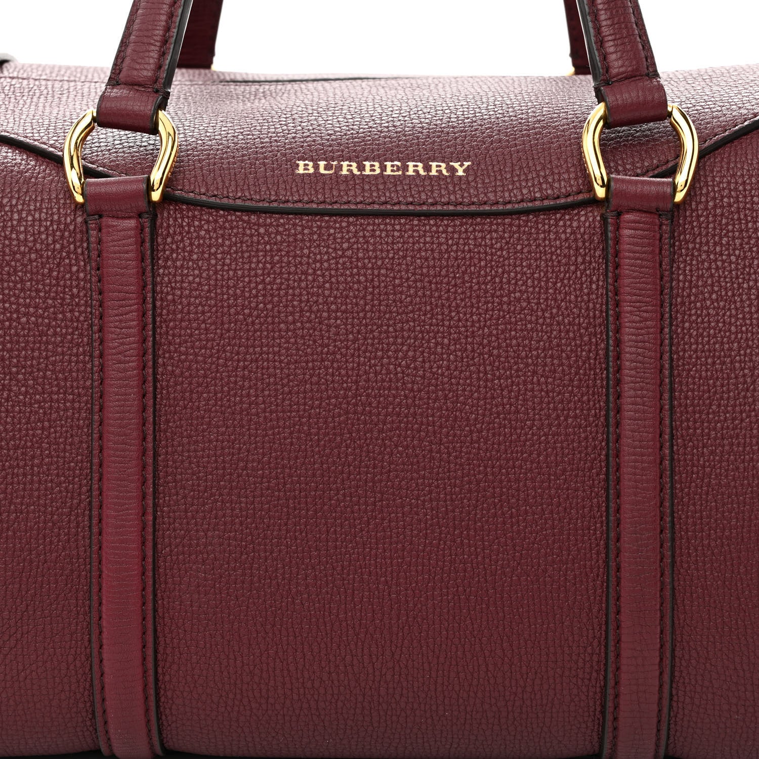 Burberry Derby Calfskin Medium Alchester Bowling Bag Mahogany Red 8 of 10