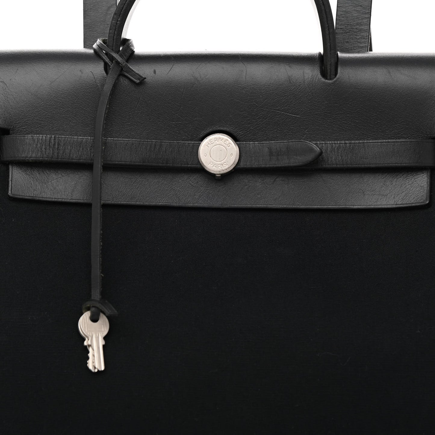 Toile Vache Calfskin Herbag 30 PM Backpack Black