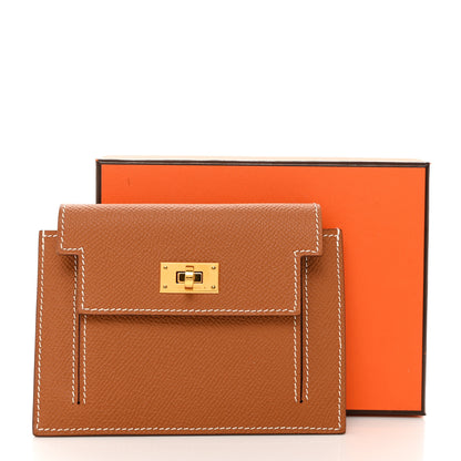 Hermes Epsom Kelly Pocket Compact Wallet Gold 8 of 8
