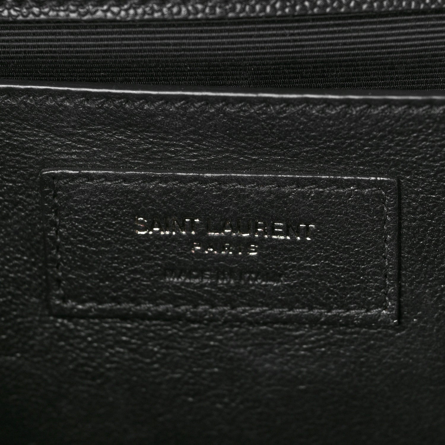 Saint Laurent Grain De Poudre Textured Mixed Matelasse Triquilt Medium Monogram Satchel Black 6 of 9