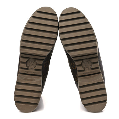 Louis Vuitton Suede Calfskin Monogram Laureate Platform Desert Boots 40.5 Taupe 5 of 8