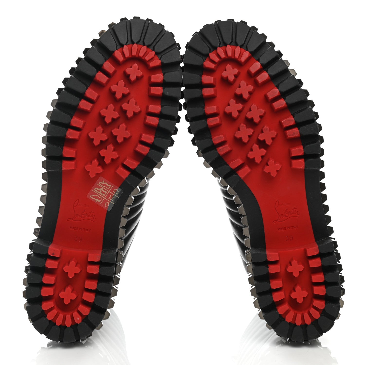 Christian Louboutin Calfskin Quilted Yetota Combat Boots 39 Black 6 of 8