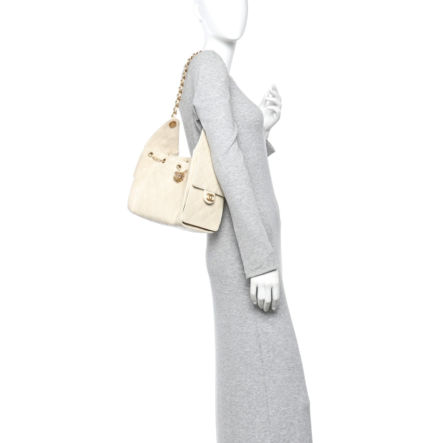 Chanel Caviar Quilted Small Chanel 25 Handbag Light Beige 2 of 11
