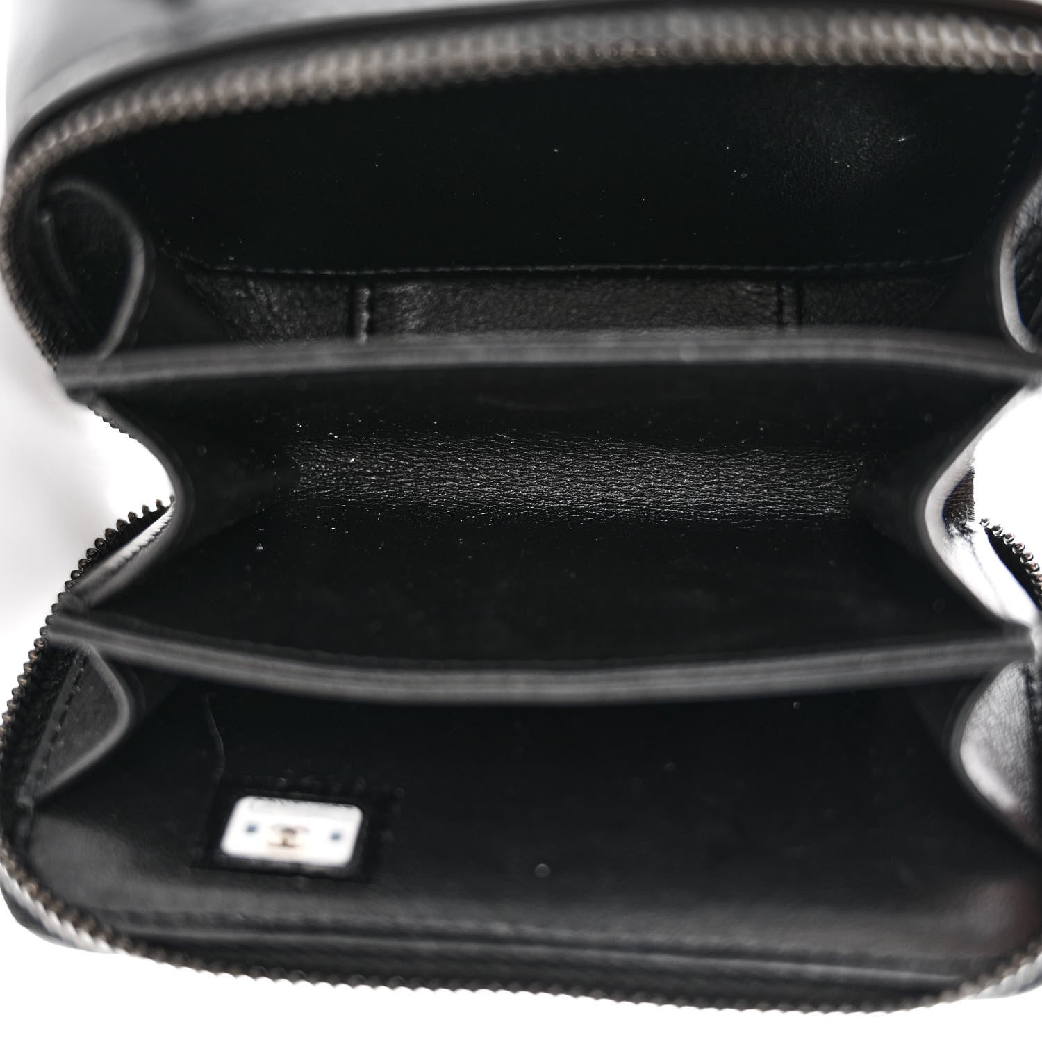 Chanel Lambskin Satin Strass Studded Clutch With Chain So Black 5 of 10