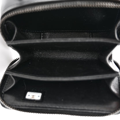 Chanel Lambskin Satin Strass Studded Clutch With Chain So Black 5 of 10