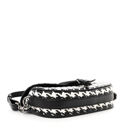 Christian Dior Box Calfskin Houndstooth Quilted East West Bobby Bag Black White 4 of 11