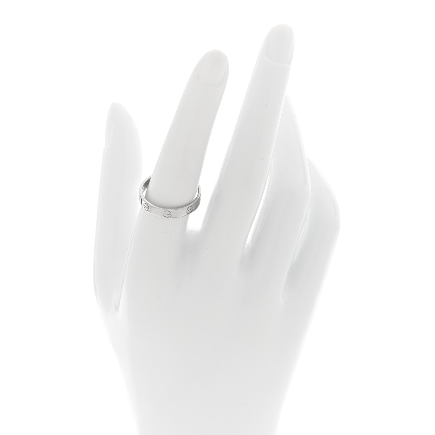 Cartier Platinum 3.5mm LOVE Wedding Band Ring 55 7.25 2 of 4